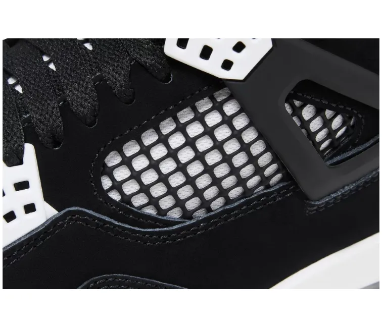 Men??s Nike Air Jordan 4 Retro (White Thunder) Smooth Support