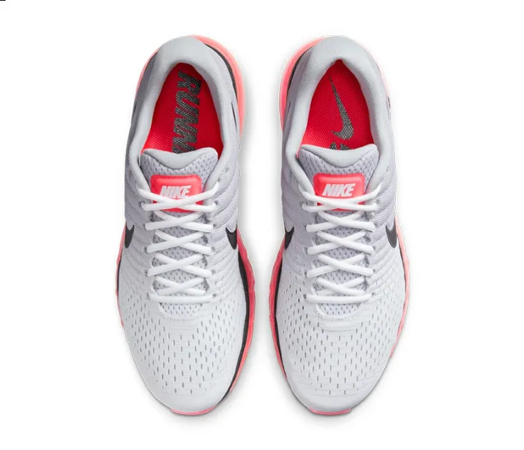 Microfiber Lining Comfort Modern Motion Men's Nike Air Max 2017 (Wolf Grey/Hot Punch)