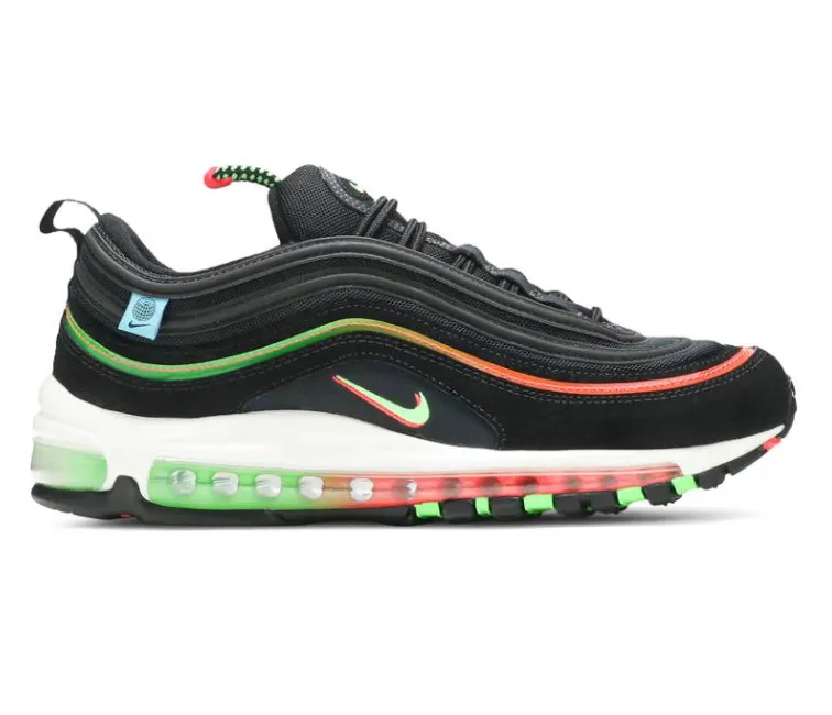 Men's Nike Air Max 97 Worldwide (Black) Traction Optimized Walking Ease