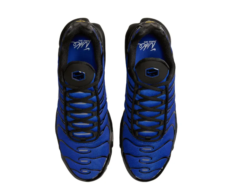 Support Sole Durable Upper Material Men's Nike Air Max Plus TN (Black Racer Blue)