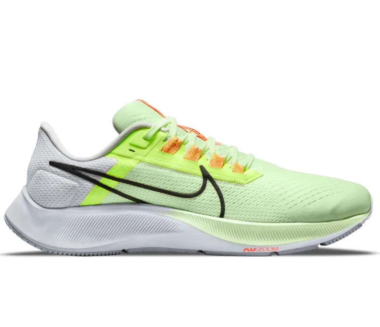 Men's Nike Air Zoom Pegasus 38 (Volt/Black) Active Fit Sock Liner Tech