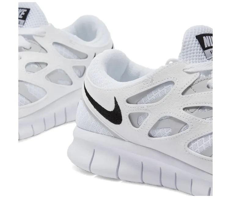 Men's Nike Free Run 2 (White/Black) Toe Protection Shock Absorption Midsole