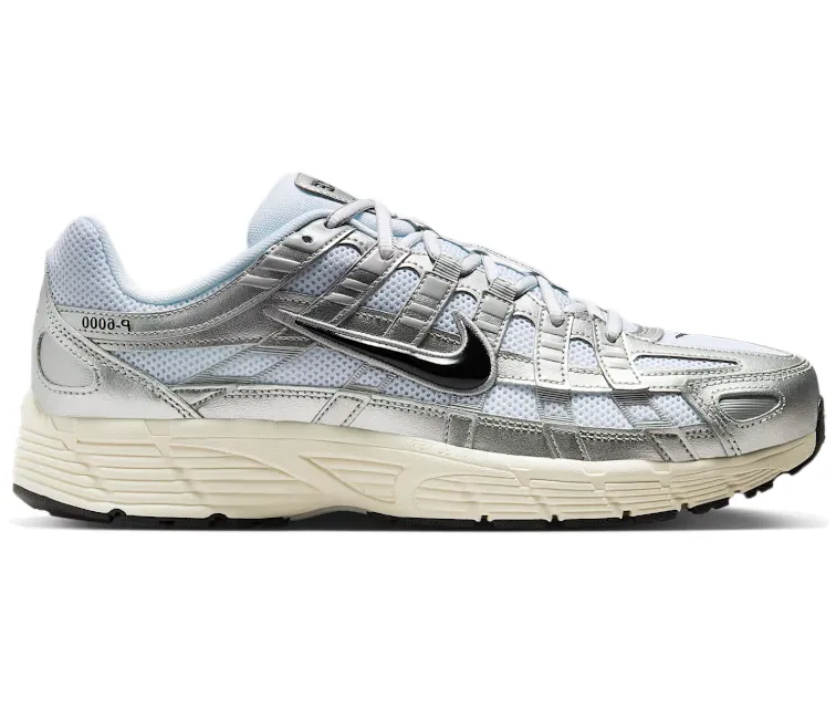 Minimal Pressure Wide Base Platform Men??s Nike P-6000 (Metallic Silver/Black)