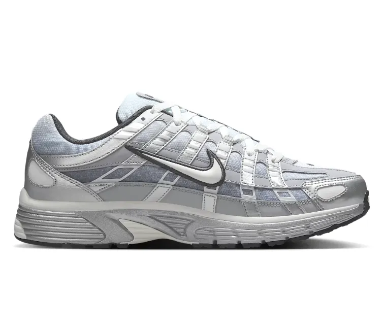 Structured ease Men??s Nike P-6000 (Metallic Silver/Summit White)