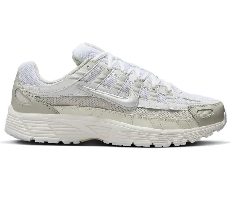 Mens Nike P-6000 (White/Vast Grey) Tension Free Lacing Training companion
