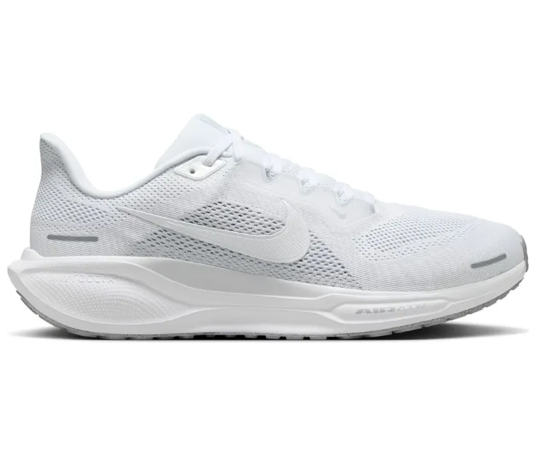 Breathable Tongue Design Hybrid Use Mens Nike Pegasus 41 (White/Pure Platinum)
