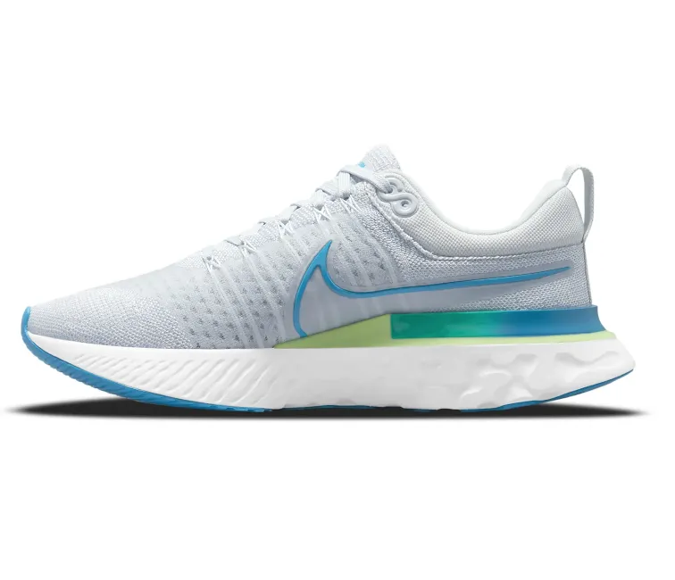 Men's Nike React Infinity Run FK 2 (Platinum/Laser Blue) Glossy Finish