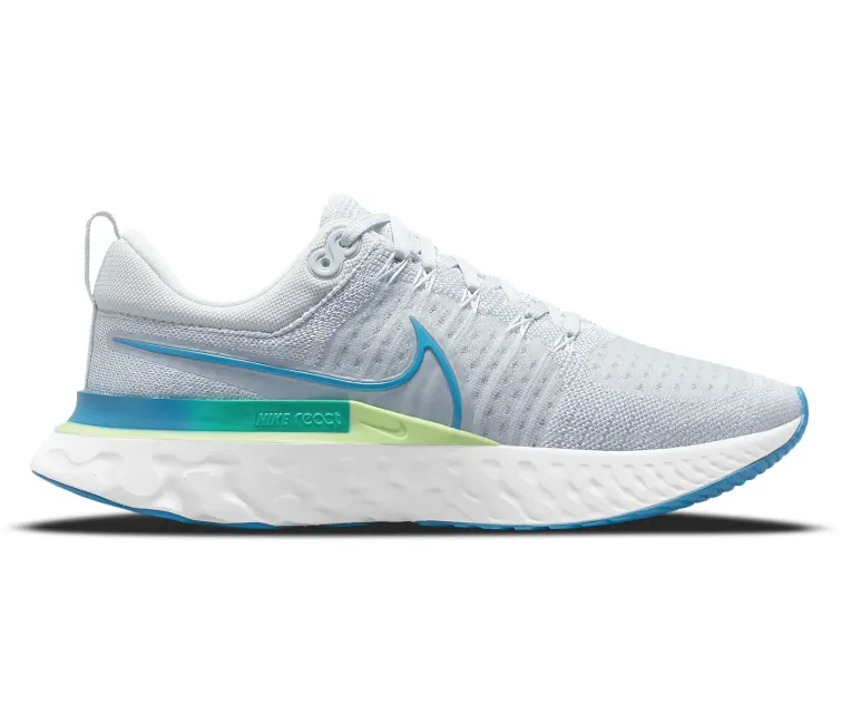 Anti blister Hard Surface Men's Nike React Infinity Run FK 2 (Platinum/Laser Blue)
