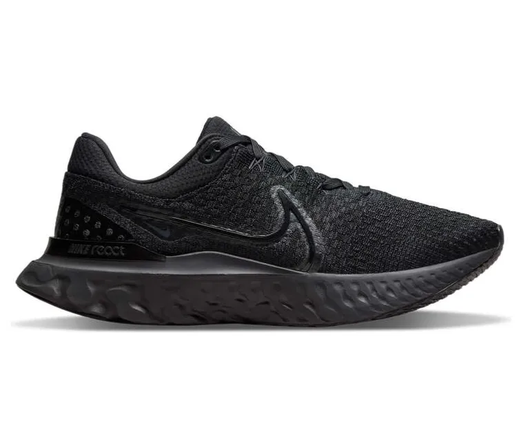 Neutral Stability Base Quick Step Men??s Nike React Infinity Run FK3 (Black/Black)