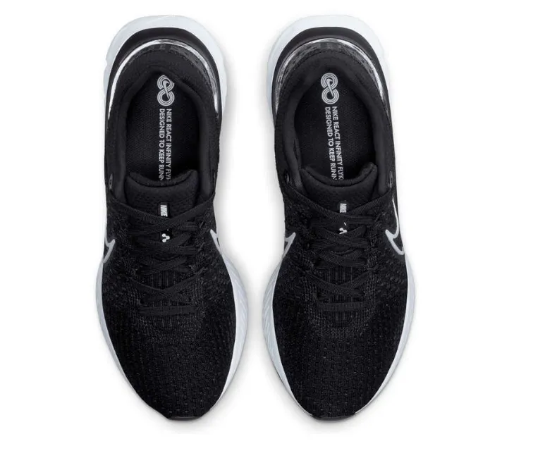 Ultra-soft comfort Energy Return System Men's Nike React Infinity Run FK3 (Black/White)
