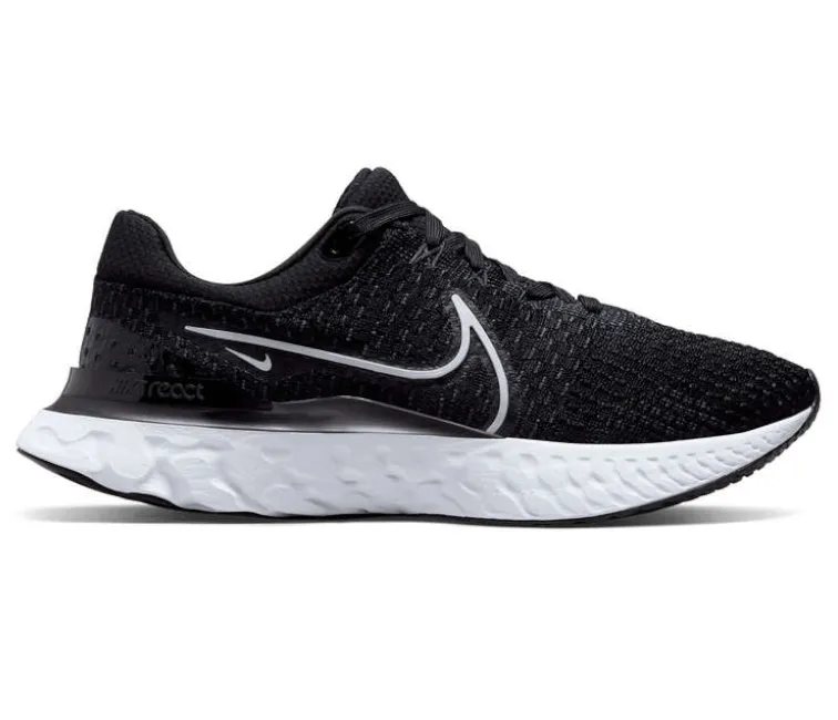 Molded Heel Reinforced toe box Men's Nike React Infinity Run FK3 (Black/White)