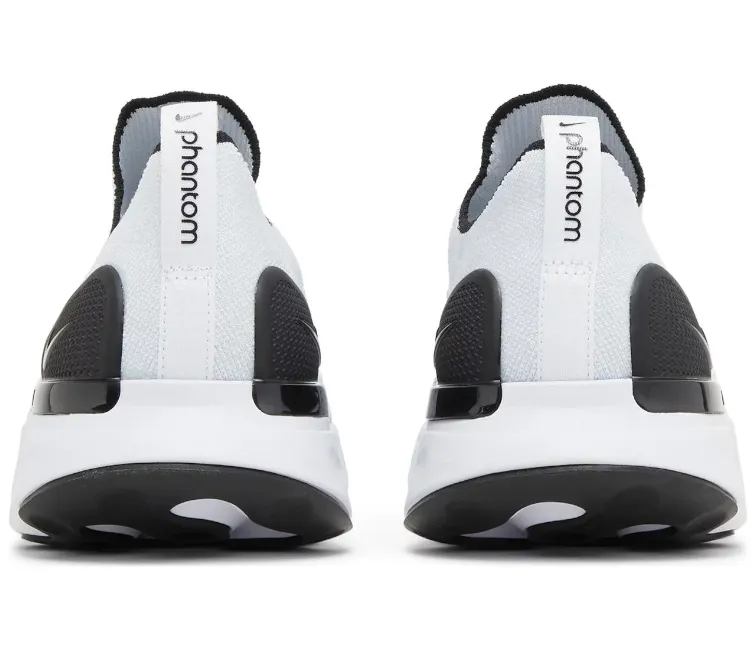 Luxurious breathability Memory Foam Ankle Support Men's Nike React Phantom Run (True White/Black)