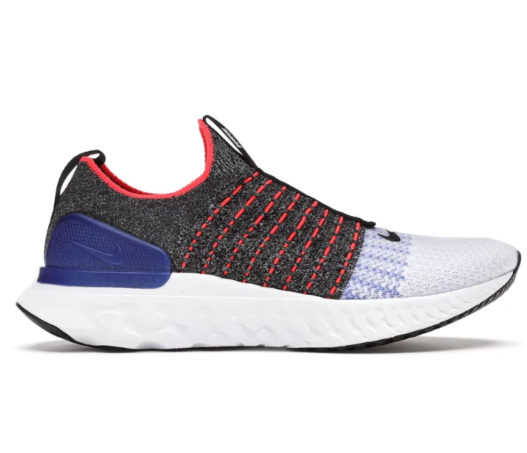 Reinforced Seams Men's Nike React Phantom Run (White/Red/Racer Blue)
