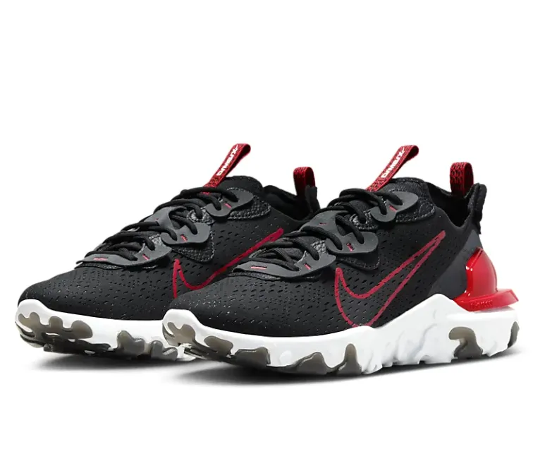 Durable Binding Active Steps Men's Nike React Vision Dimsix (Black/Red)