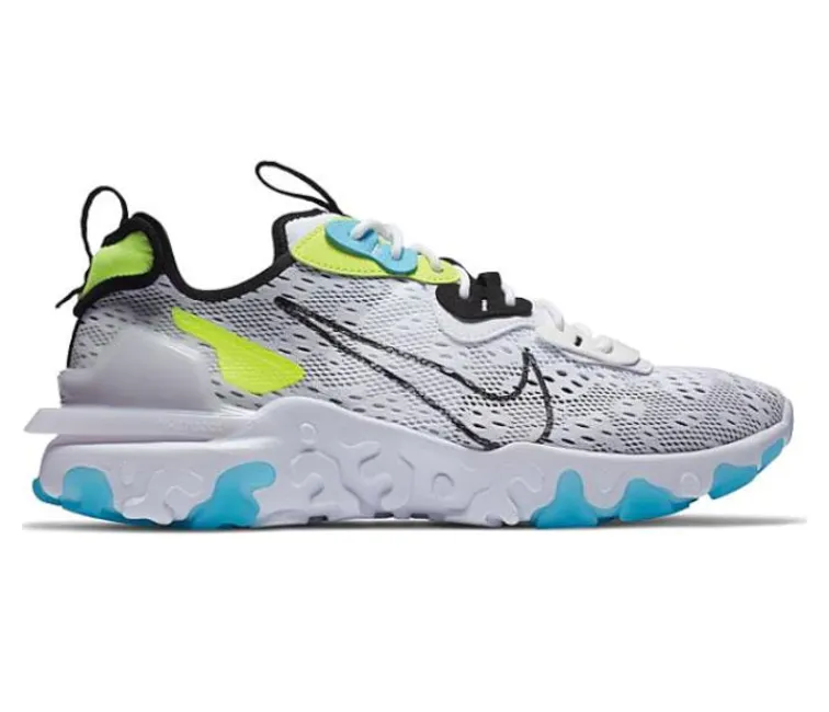 Comfort Synthetic Comfortable Walk Men's Nike React Vision DimSix (Volt/Blue Fury)