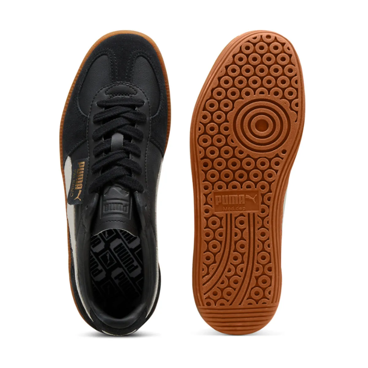 Palermo Leather 'Black Feather Gray Gum' lake