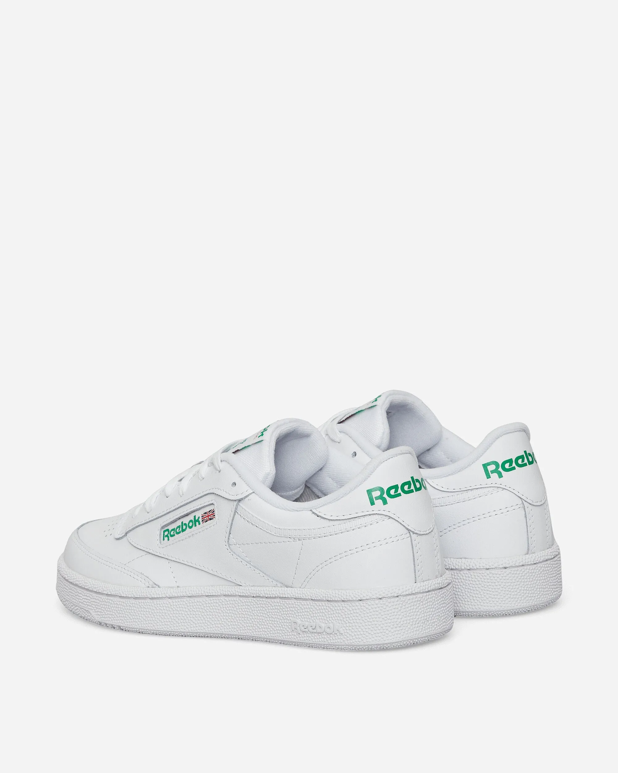 Club C 85 Sneakers White / Green Lockdown Strap Lace   Up Closure