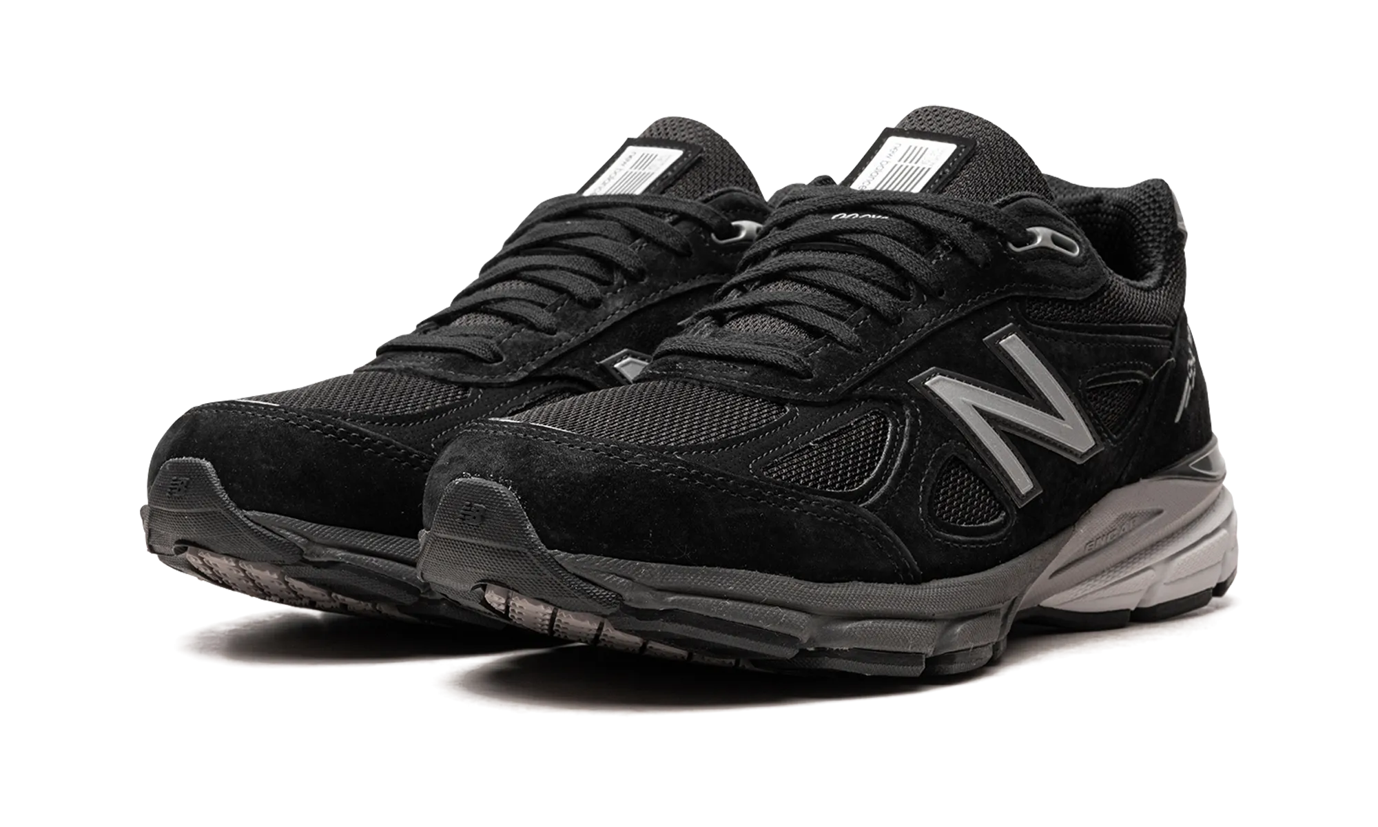 990v4 "Made In USA - Black / Silver" mid - top cut foam - midsole shoes