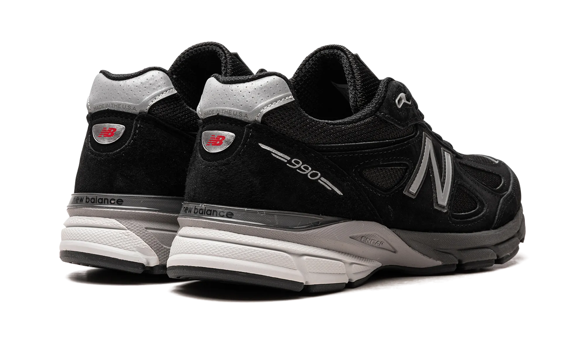 lycra - upper shoes track events 990v4 "Made In USA - Black / Silver"