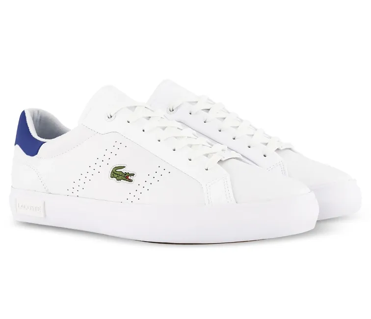 Simple Form Men's Lacoste Powercourt 2.0 0722 1 SMA (White/Blue)