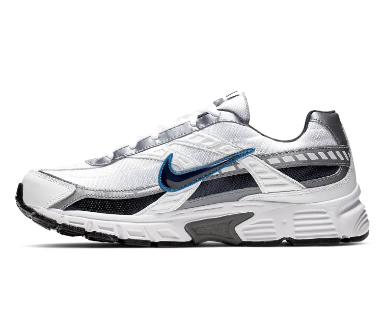 Men??s Nike Initiator (White/Obsidian Blue) Knit Fabric Design Comfortable Design