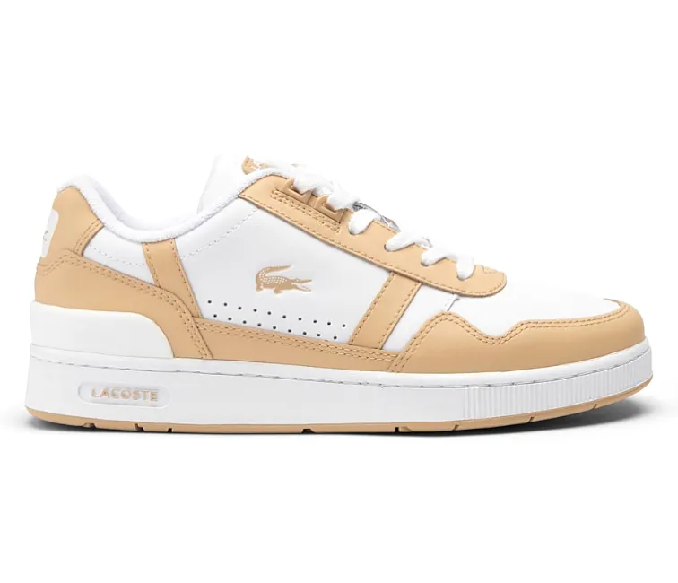 Women??s Lacoste T-Clip 124 5 SFA (White/Light Brown) Calm Tones