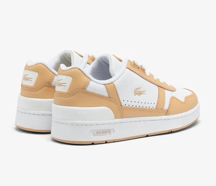 Seamless Interior Padding Modern Outfit Women??s Lacoste T-Clip 124 5 SFA (White/Light Brown)