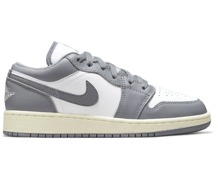 GS Nike Air Jordan 1 Low (Vintage Grey) Ultra-soft breathability