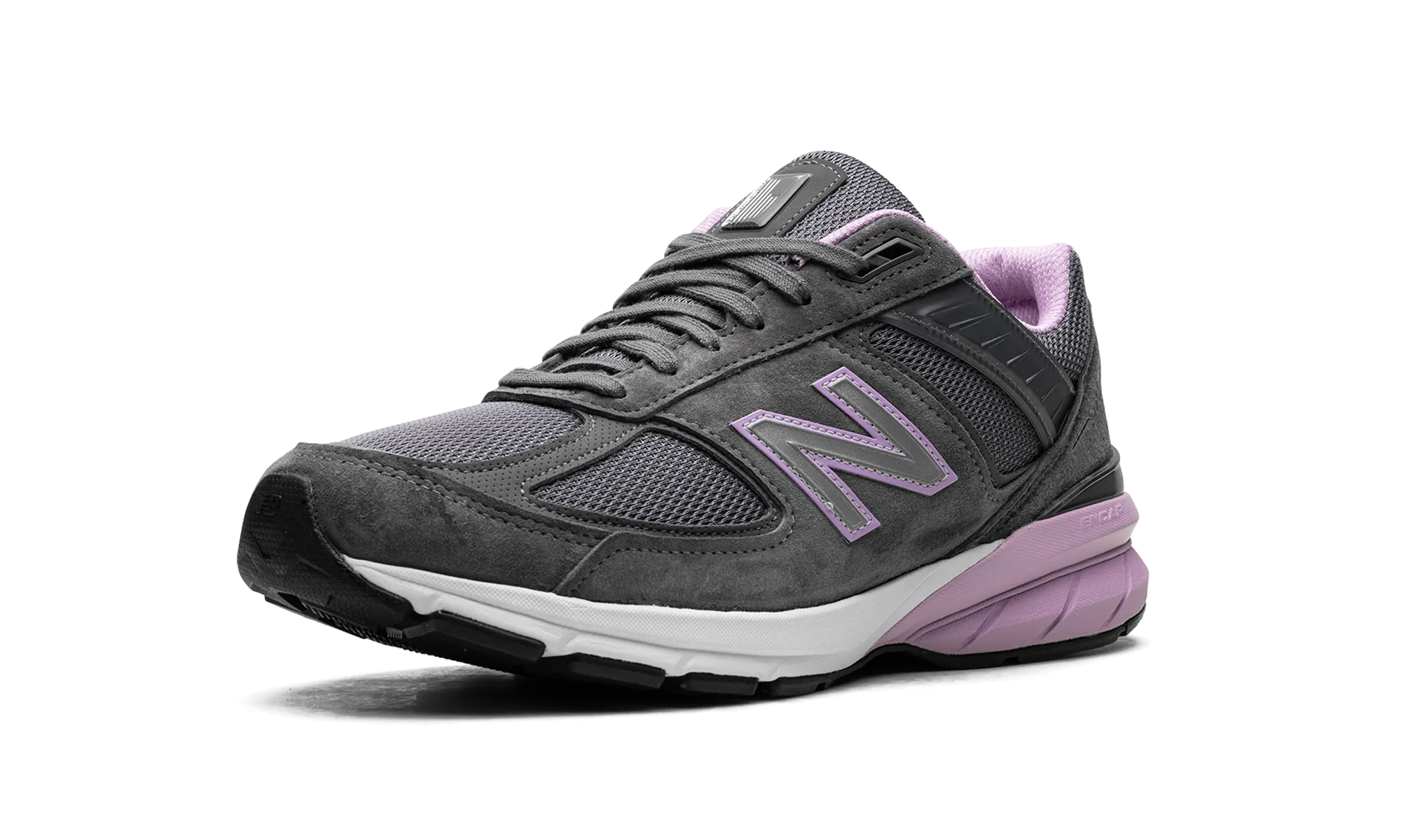 female athlete shoes EasyToClean 990v5 WMNS "MiUSA Lead Dark Violet Glow"