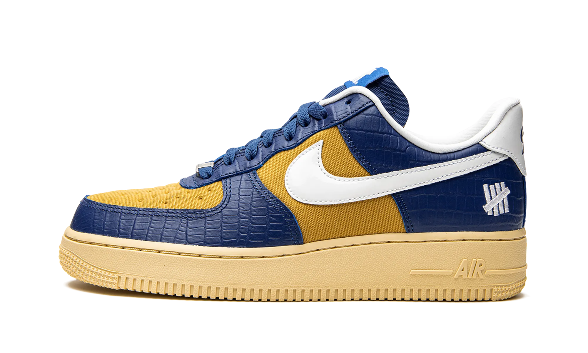 Lace Lock Technology Tapered Heel Cup Air Force 1 Low "Undefeated - Blue Croc"