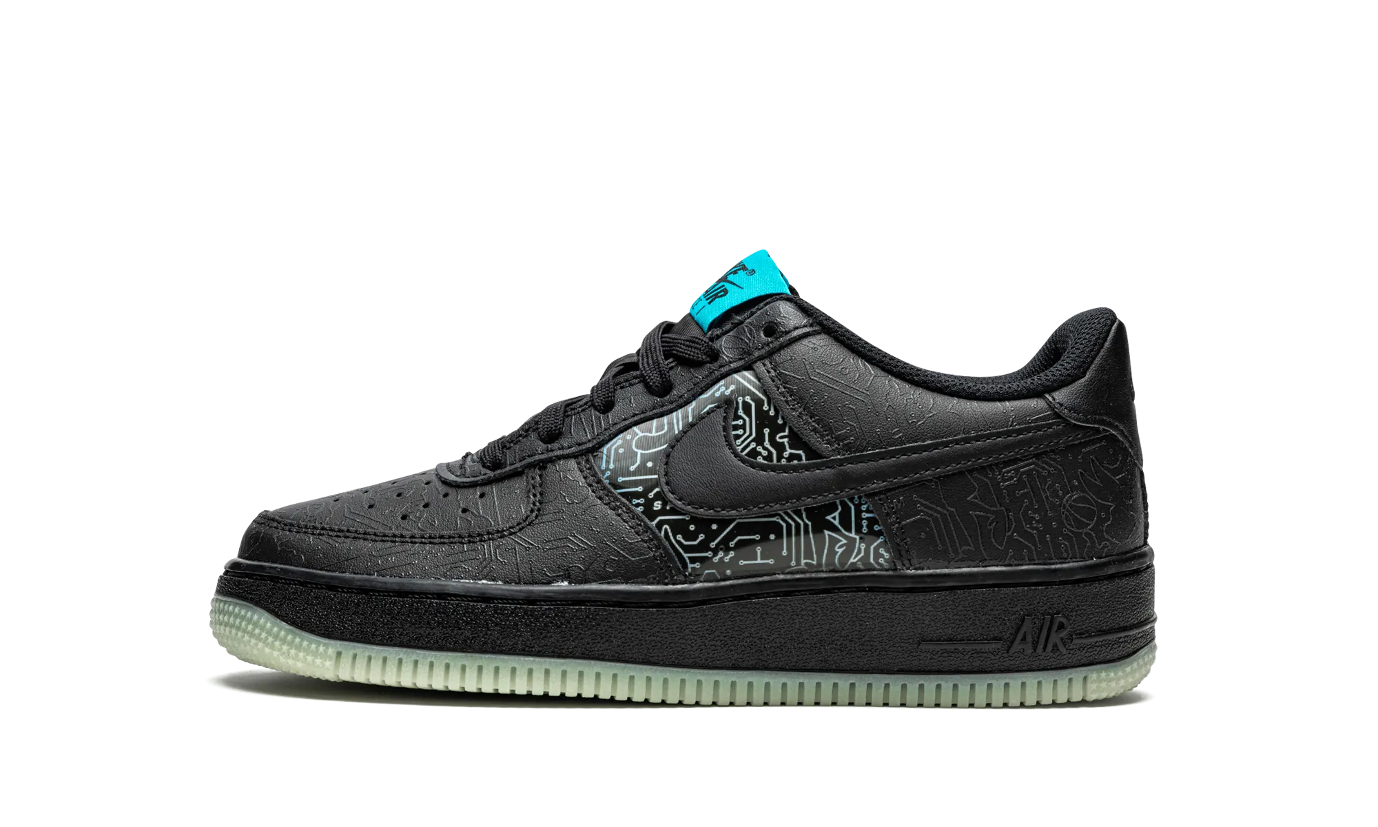Flexible Outsole Design Comfortable Walking Air Force 1 Low GS "Space Jam - Computer Chip"