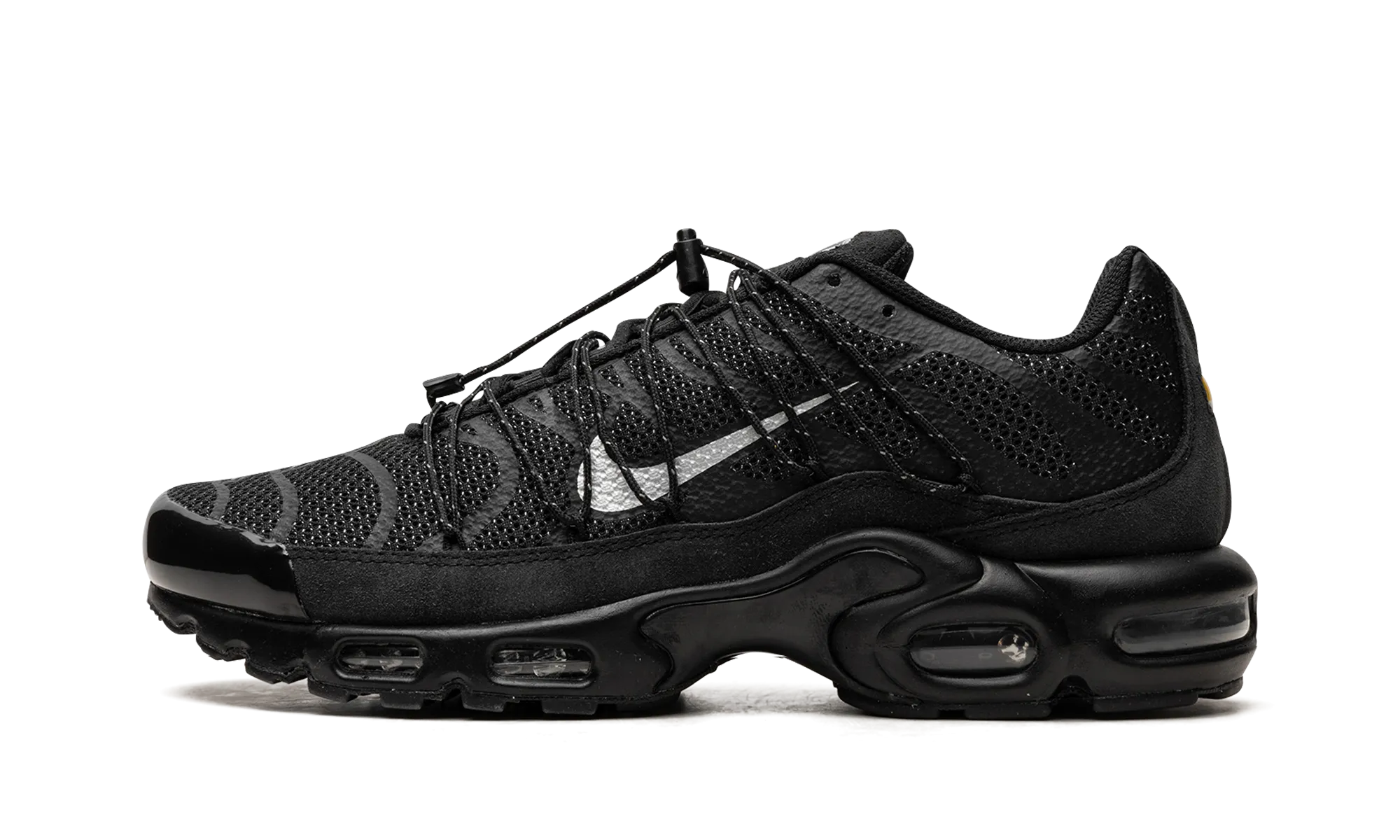 Air Max Plus Utility "Black Metallic" indoor track running gear adult fitness shoes