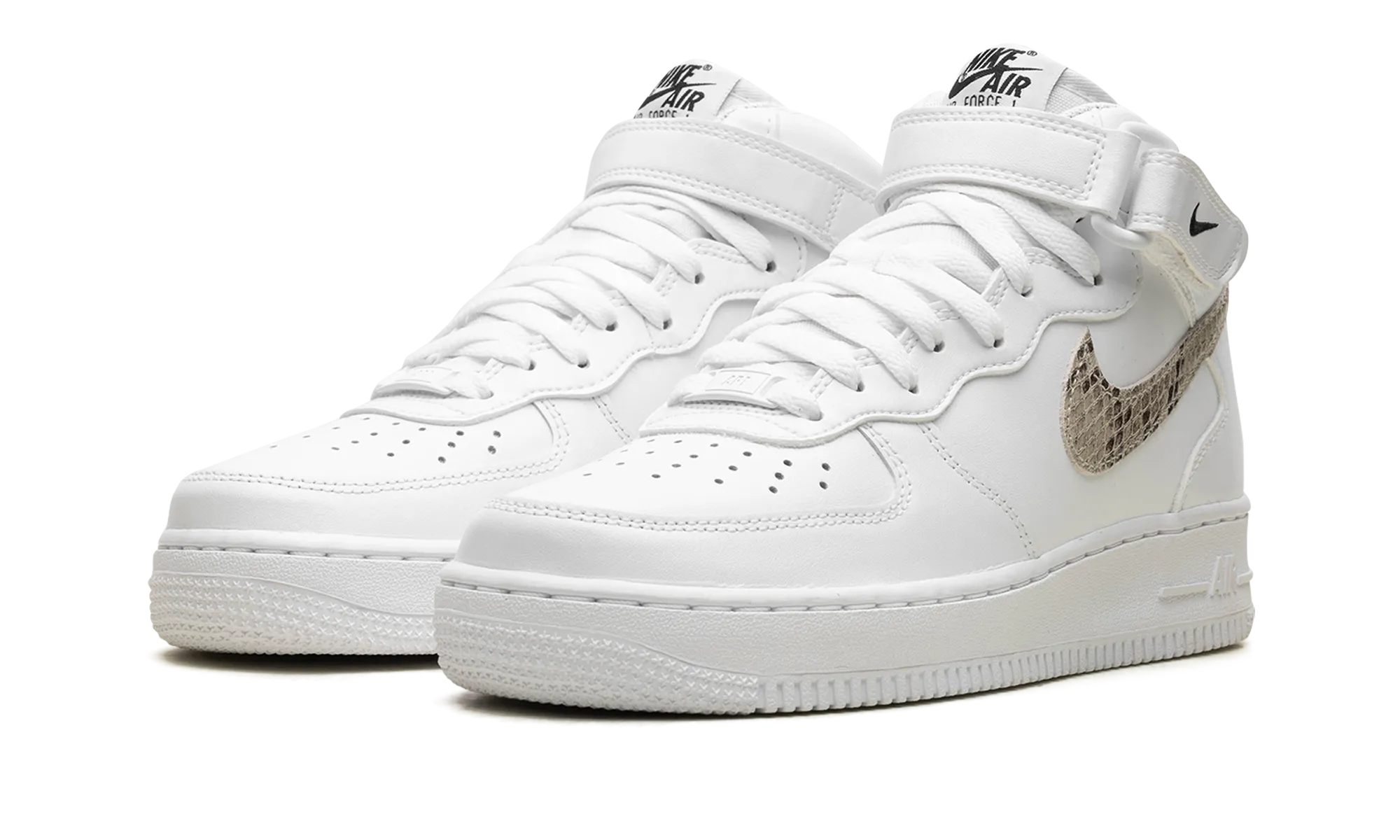 Support AIR FORCE 1 '07 MID WMNS "White Snake Swoosh"