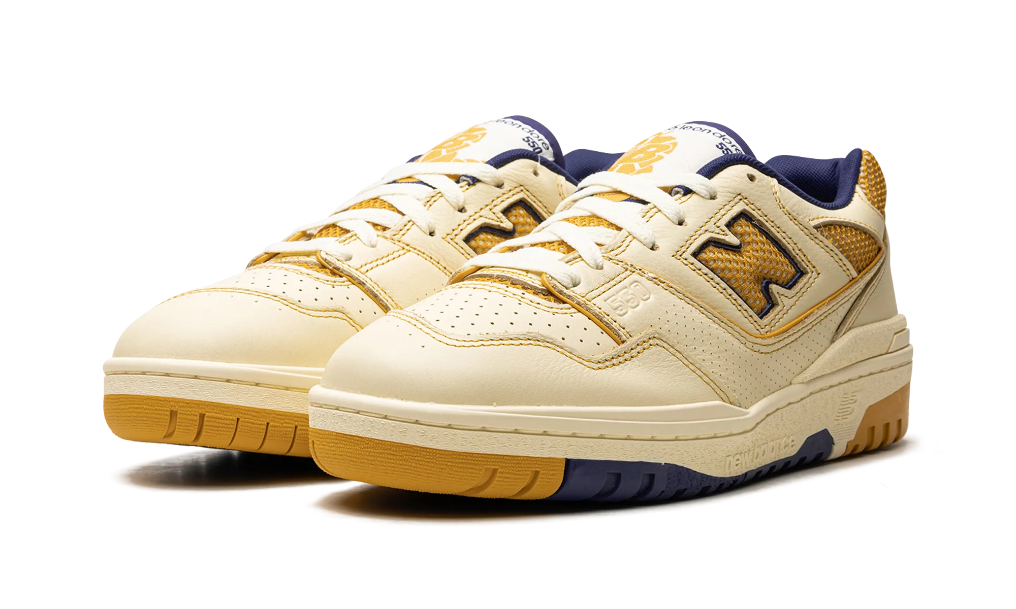 550 "Aime Leon Dore - White / Yellow" Indoor Workout adult athletic footwear