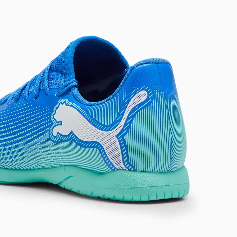Puma Future 7 Play IT Jnr Indoor Football Shoes (Hyperlink Blue/Mint) synthetic leather