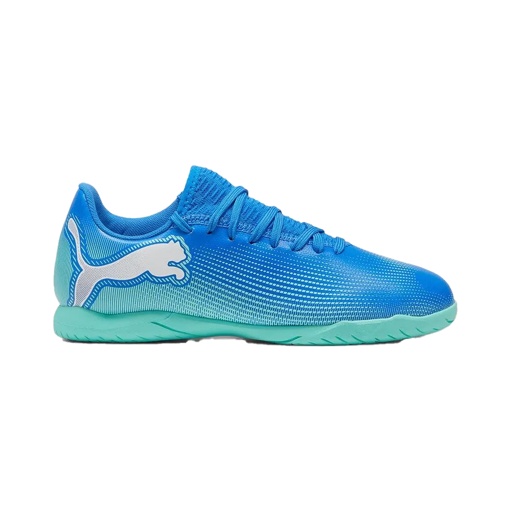 Comfort Advantage Puma Future 7 Play IT Jnr Indoor Football Shoes (Hyperlink Blue/Mint)