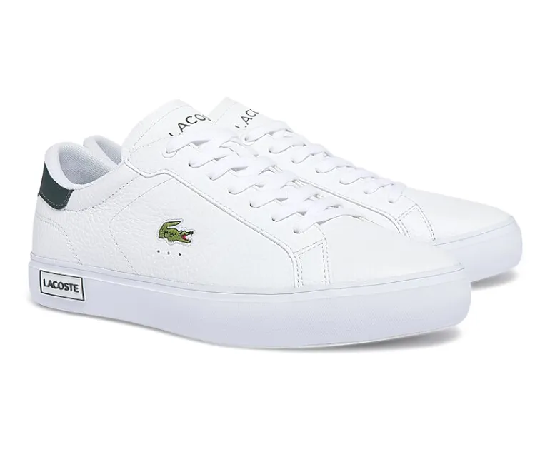 Men's Lacoste Powercourt 0721 2 SMA (White/Dark Green) Luxe sole