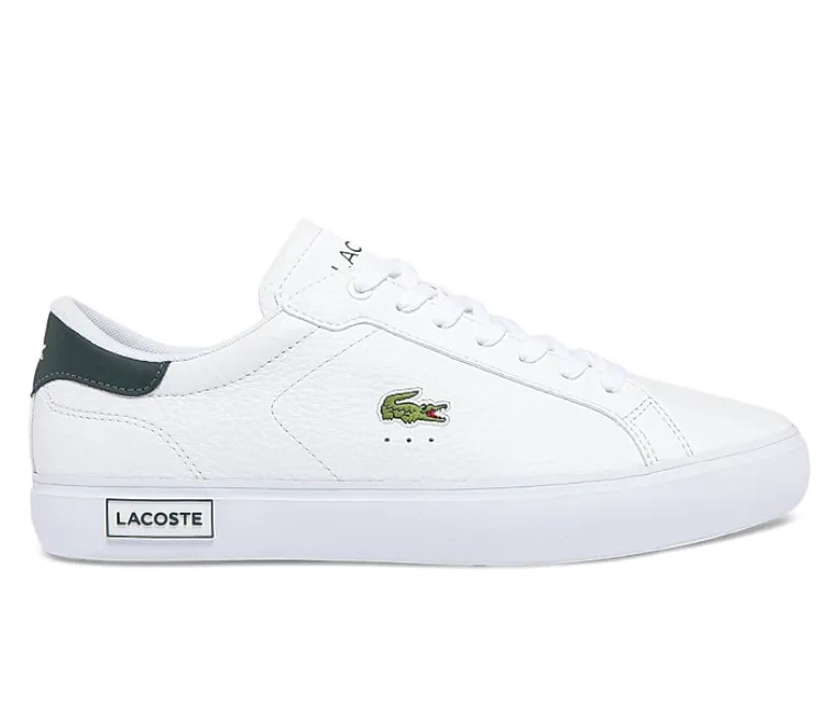 Adaptive cushioning Men's Lacoste Powercourt 0721 2 SMA (White/Dark Green)