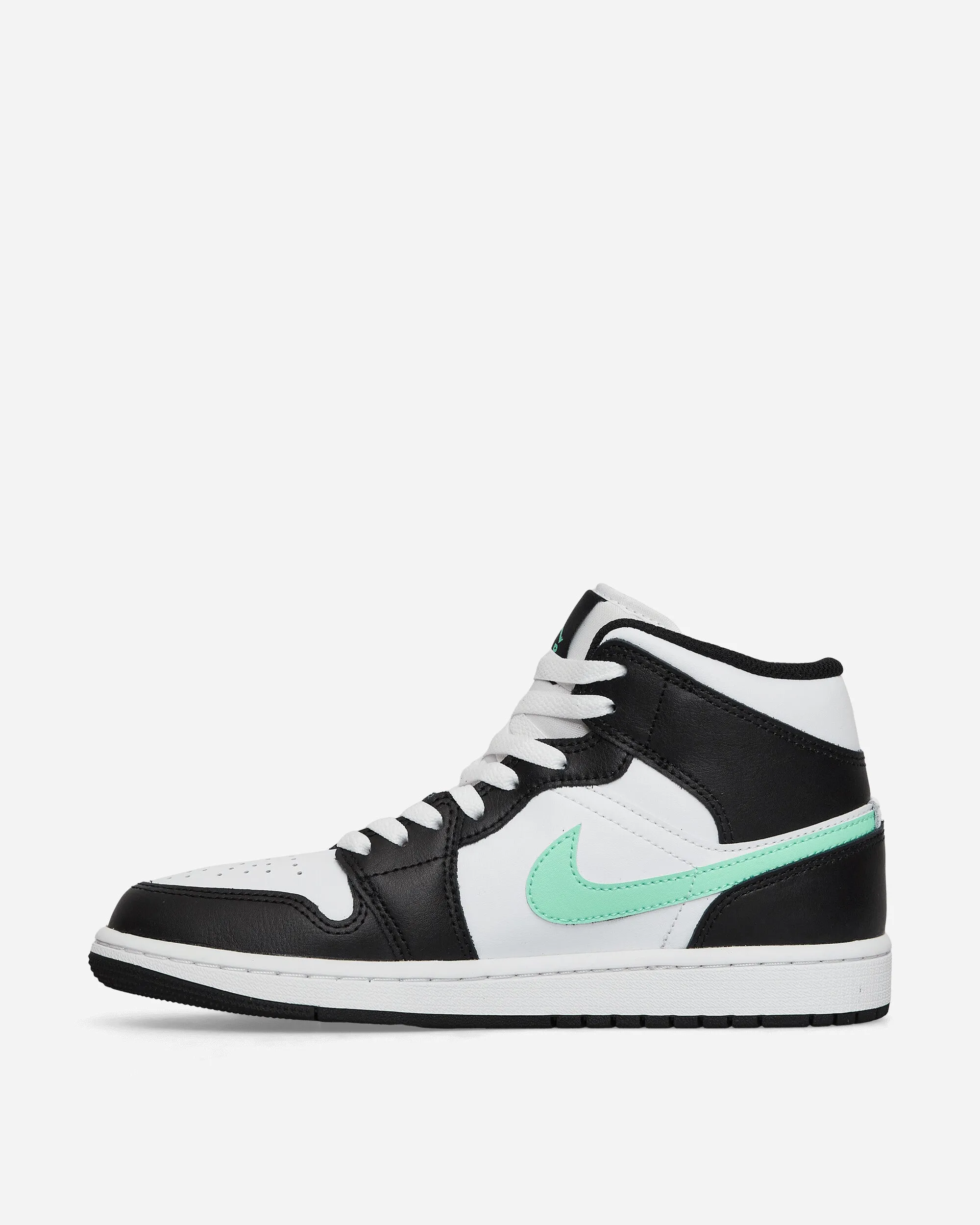 Comfort Focused Air Jordan 1 Mid Sneakers White / Black / Green Glow