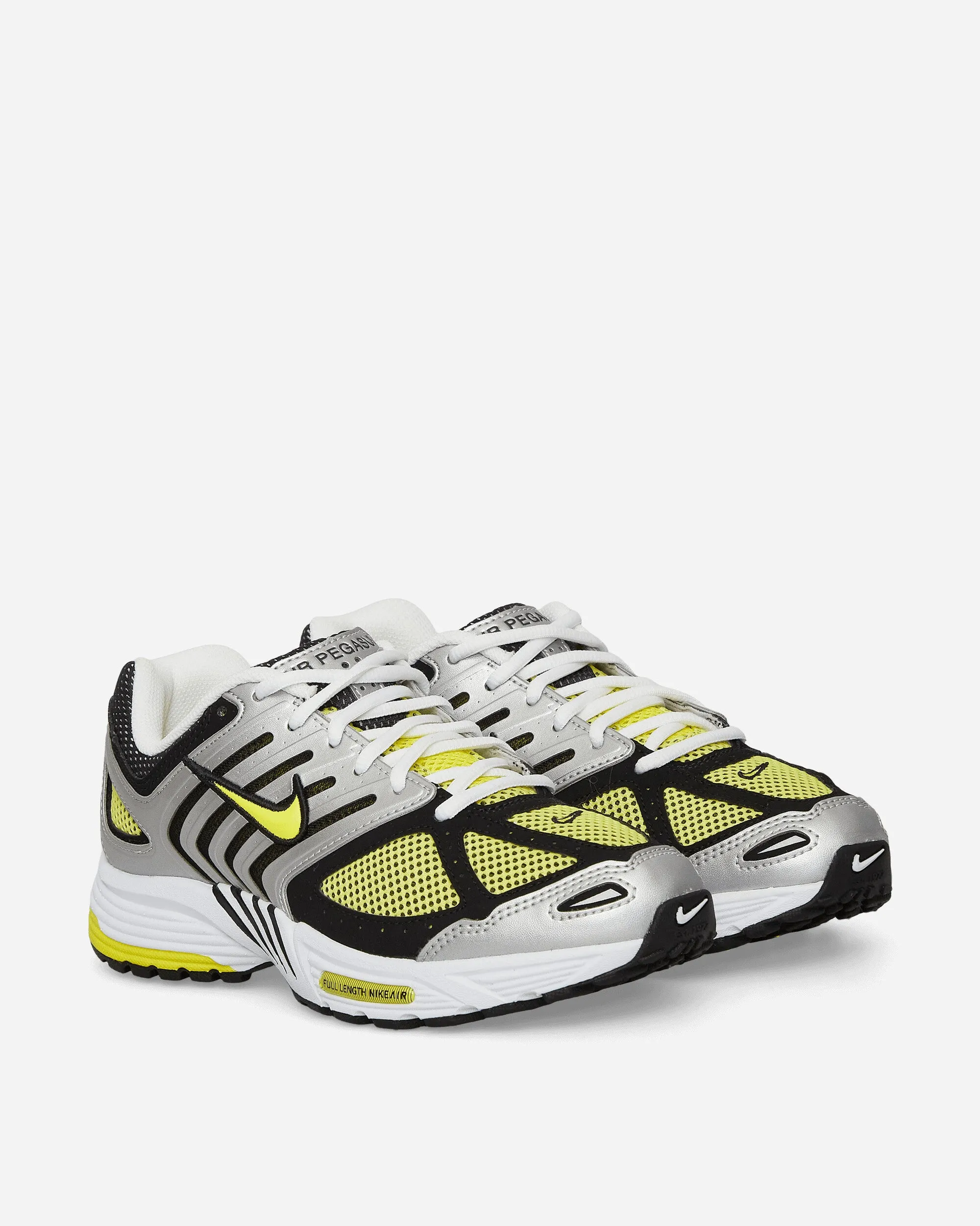 Women's Air Pegasus 2005 Sneakers Metallic Silver / Opti Yellow Ventilation Ports Ultra Cushioned Collar