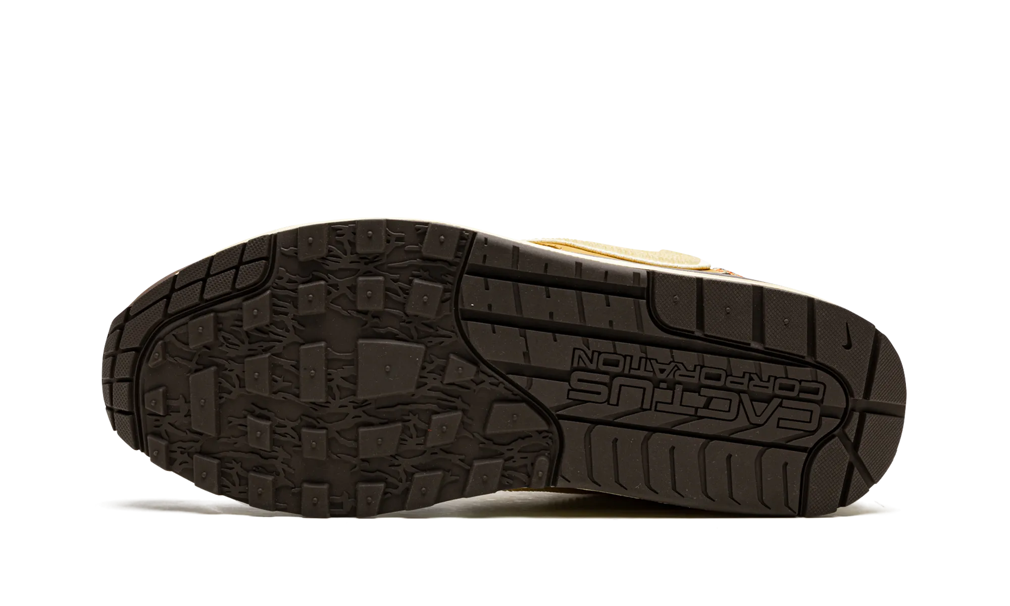 Air Max 1 "Travis Scott - Baroque Brown" running in a swamp area shoes functional running shoes