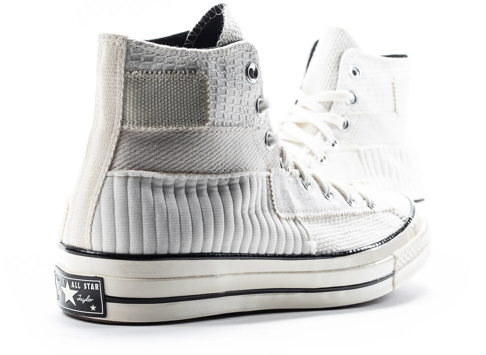 trendy teenagers volleyball shoes Converse 70 Hi Patchwork in Cream