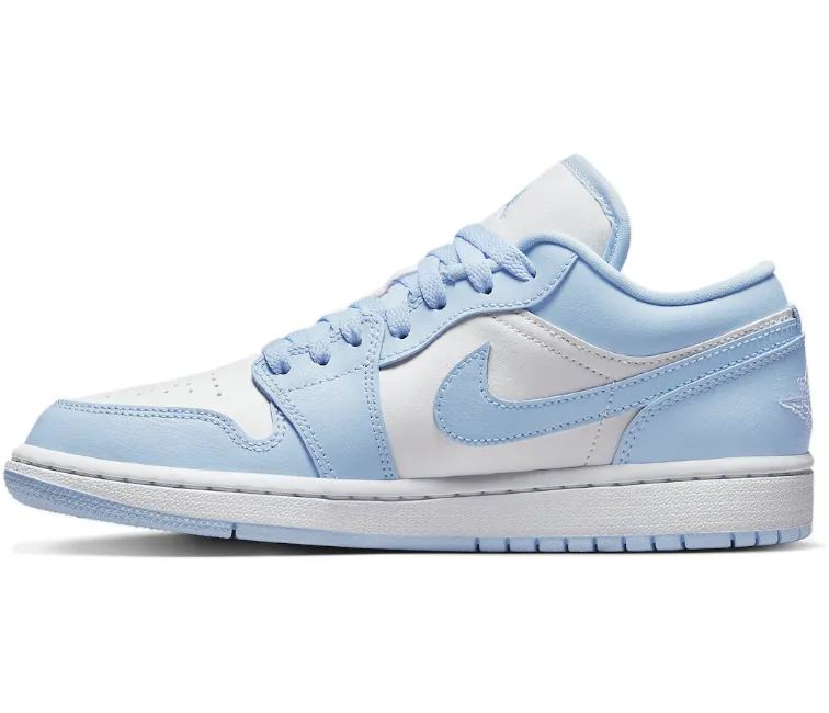 Women's Nike Air Jordan 1 Low (White/Ice Blue) Rugged Terrain