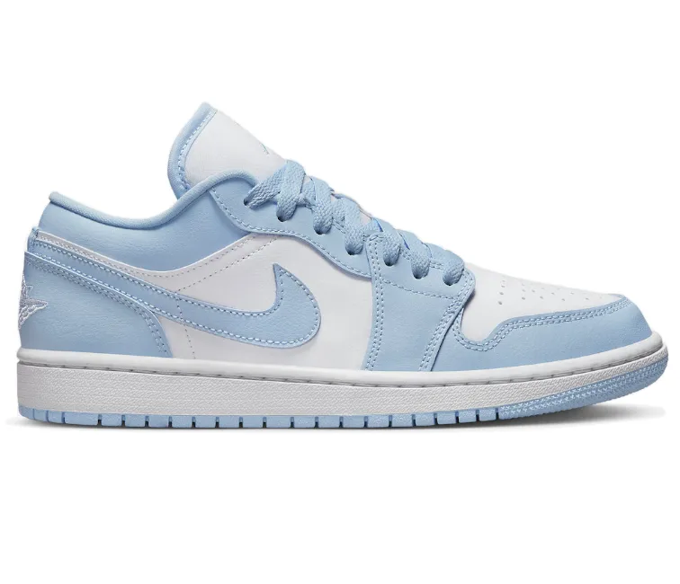 Minimalist Layered Design Women's Nike Air Jordan 1 Low (White/Ice Blue)