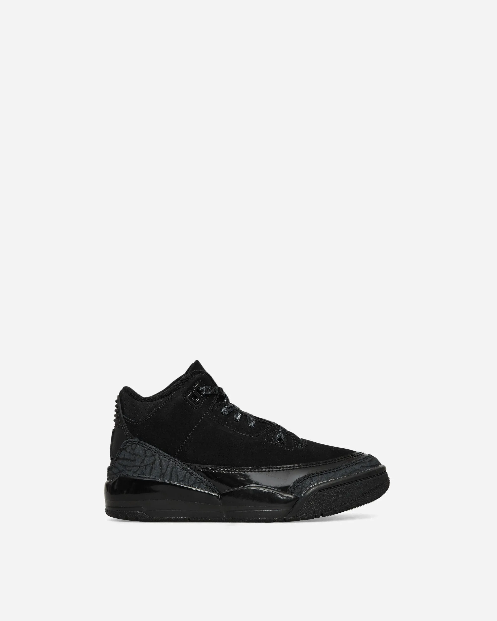 Power Moves Hexagonal Grip Tread Air Jordan 3 (PS) Sneakers Black Cat