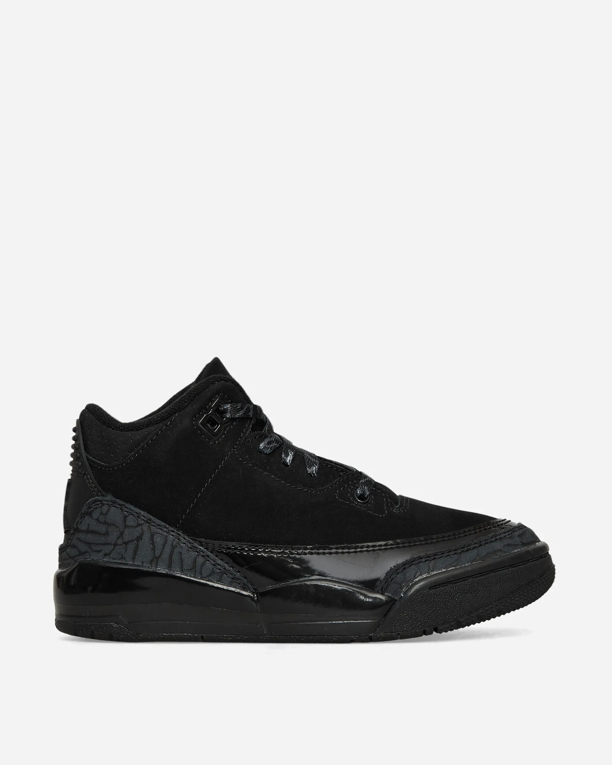 Air Jordan 3 (PS) Sneakers Black Cat Perforated Airflow Zones