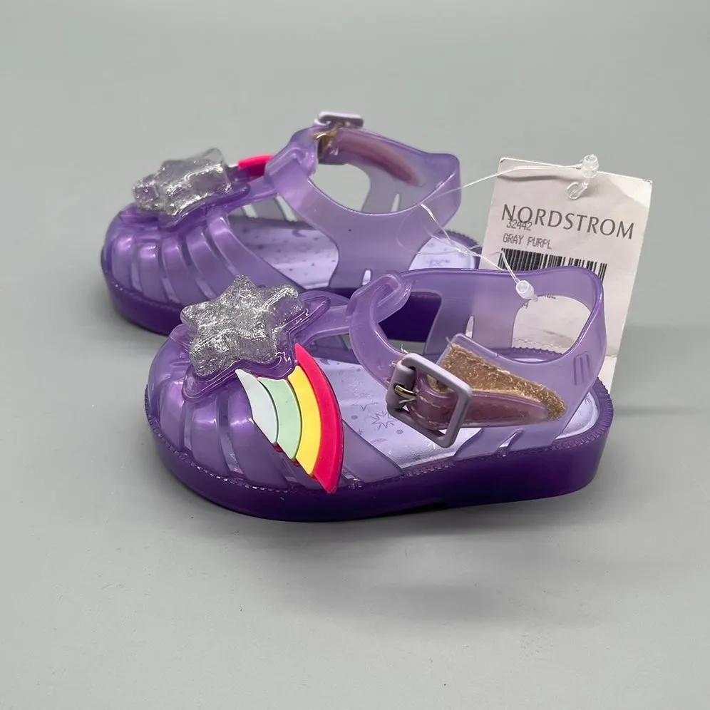 snowboarding grip - level Mini Melissa (New) "Rainbow Jelly Sandals" / US5
