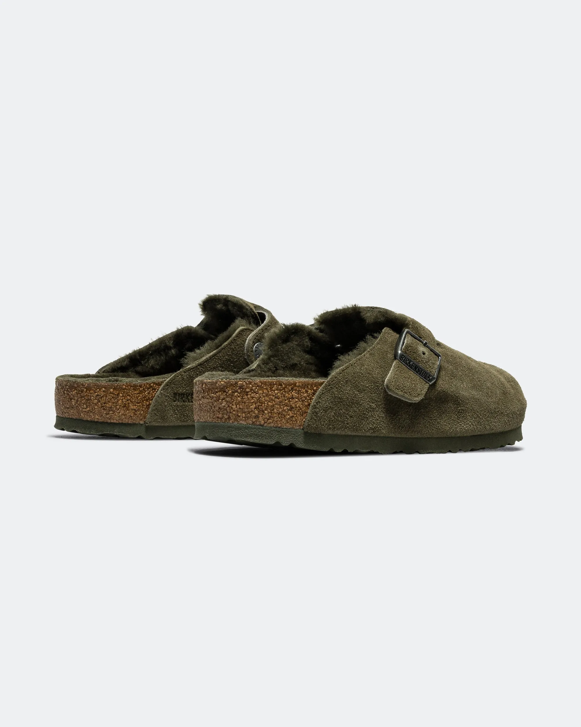 Boston - Thyme Suede Leather/Shearling Synthetic Effortless Walking