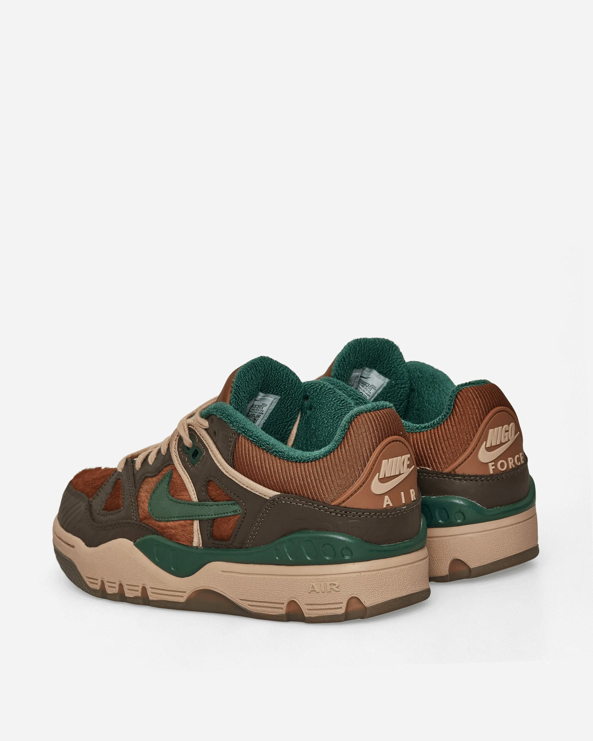 Free Motion Athletic Fit NIGO Air Force 3 Low Sneakers Baroque Brown / Pecan