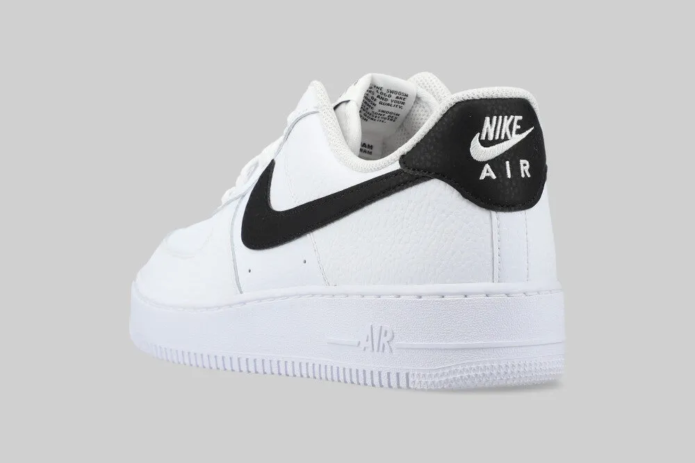 Cushioned Midsole Design Reinforced Arch Bridge Nike Air Force 1 '07 'White and Black'